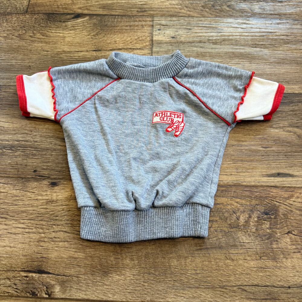 Vintage 80s Babygro Gray Athletic Club Shortsleeve Sweatshirt
